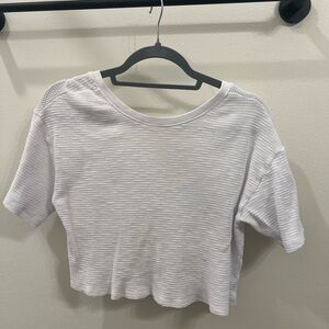 White open back tee